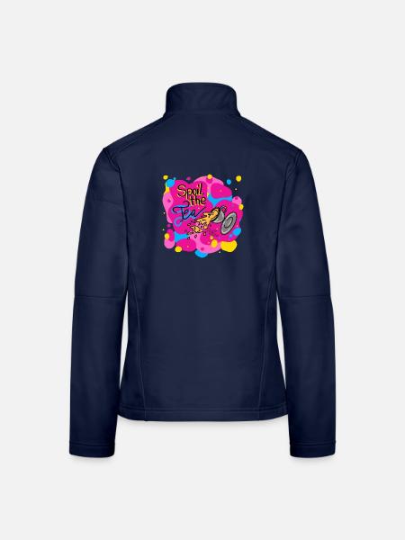 Spoil the Tea - Calypso Blous - Frauen Softshelljacke - Navy - Hinten