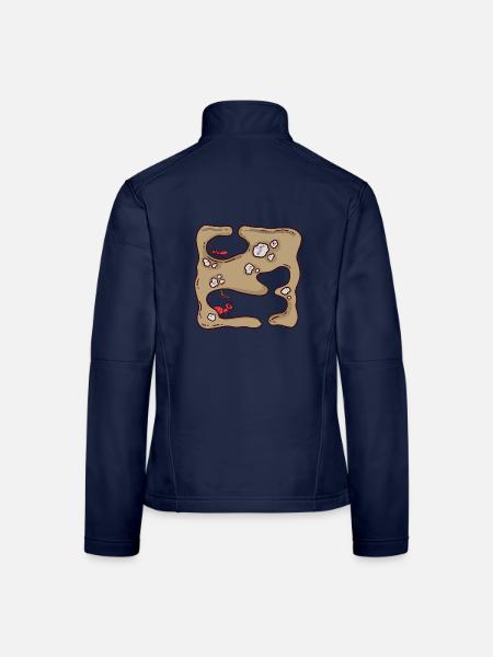 Fleißige Ameise Waldboden - Frauen Softshelljacke - Navy - Hinten