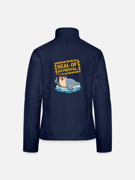 Gütesiegel - Frauen Softshelljacke - Navy - Hinten