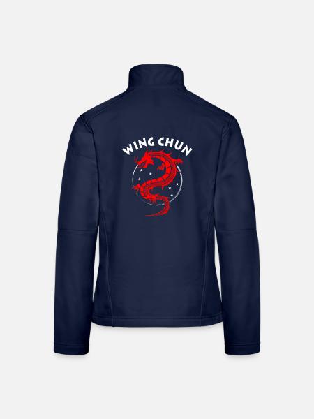 Wing Chun - Frauen Softshelljacke - Navy - Hinten