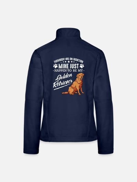 Mine Just Be My Golden Retriever - Women's Softshell Jacket - navy - Back