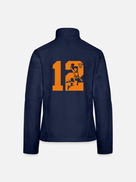 NUMMER 12 BASKETBALL 12. GEBURTSTAG - Frauen Softshelljacke - Navy