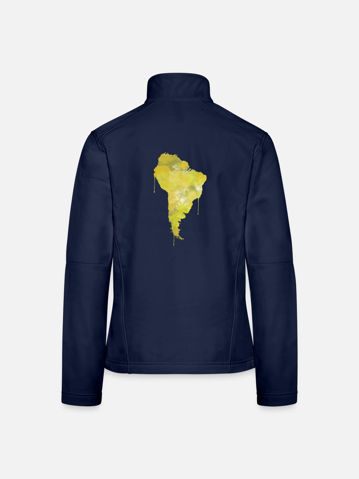 Südamerika - Frauen Softshelljacke - Navy - Hinten