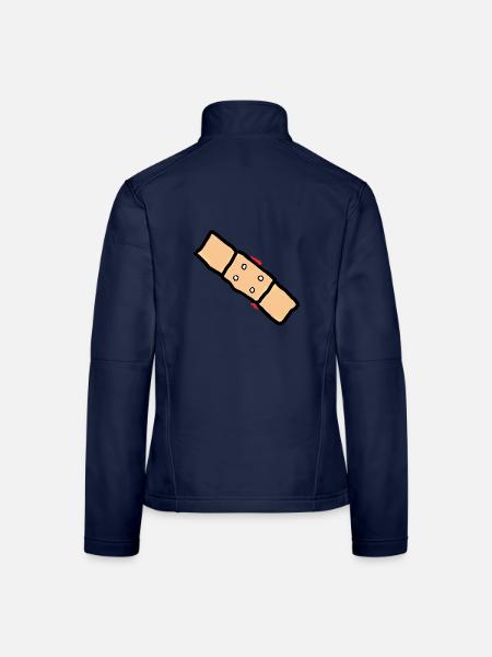 pflaster mit blut - Frauen Softshelljacke - Navy - Hinten