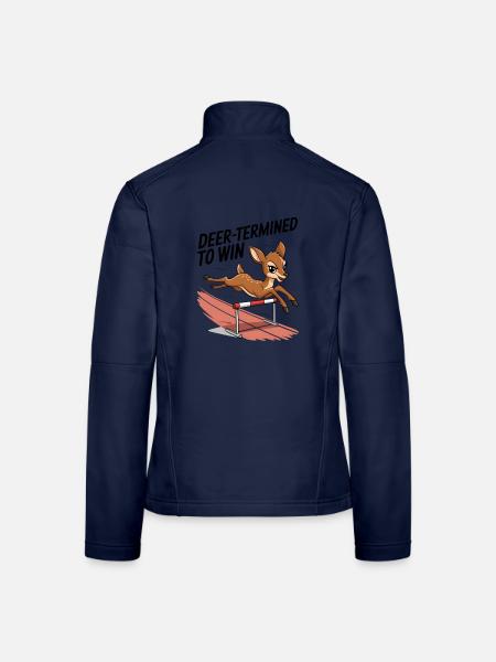 Deer-Termined pour gagner - Veste en tissu softshell Femme - bleu marine - Dos