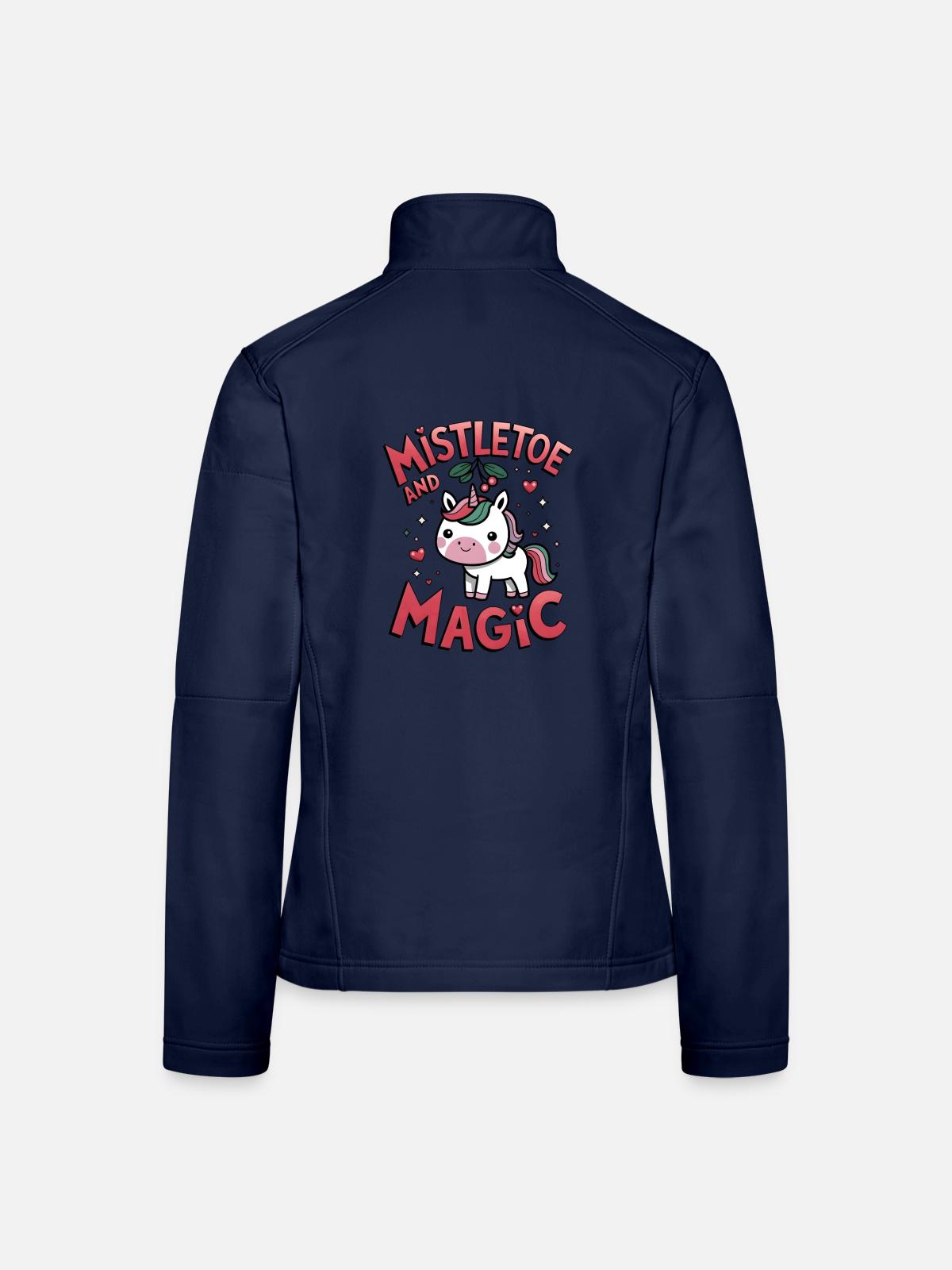 Mistletoe And Magic - Women's Softshell Jacket - navy - Back