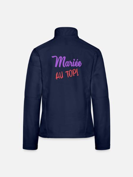 HOCHZEIT - Frauen Softshelljacke - Navy - Hinten
