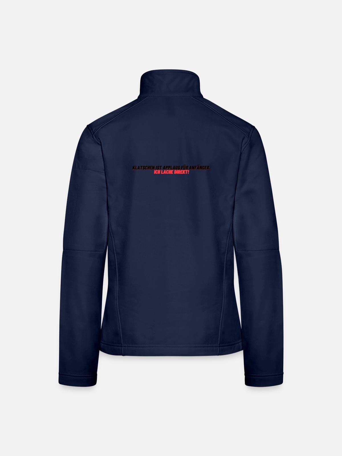 Lachen statt Applaus - Frauen Softshelljacke - Navy - Hinten