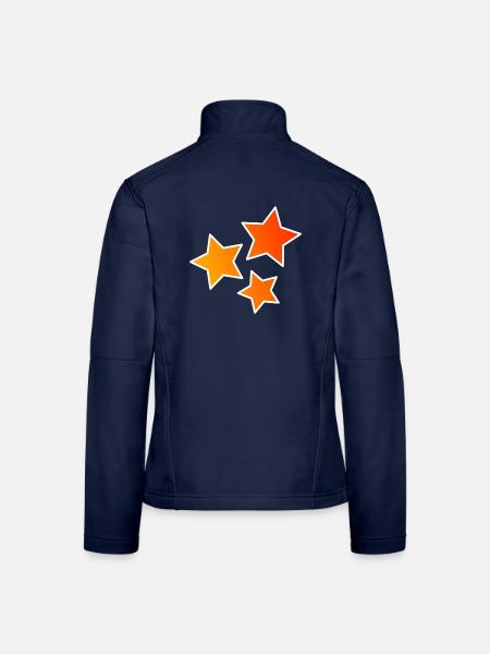 STAR. STAR. STERNE. PARTY. JAHRESTAG. WEIHNACHTEN - Frauen Softshelljacke - Navy - Hinten