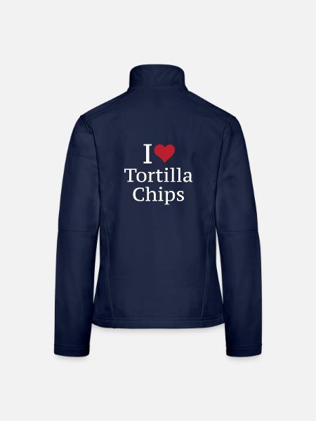 Knuspriger Tortilla Salsaparty - Frauen Softshelljacke - Navy - Hinten
