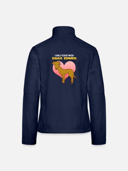Galgo Español - Frauen Softshelljacke - Navy - Hinten