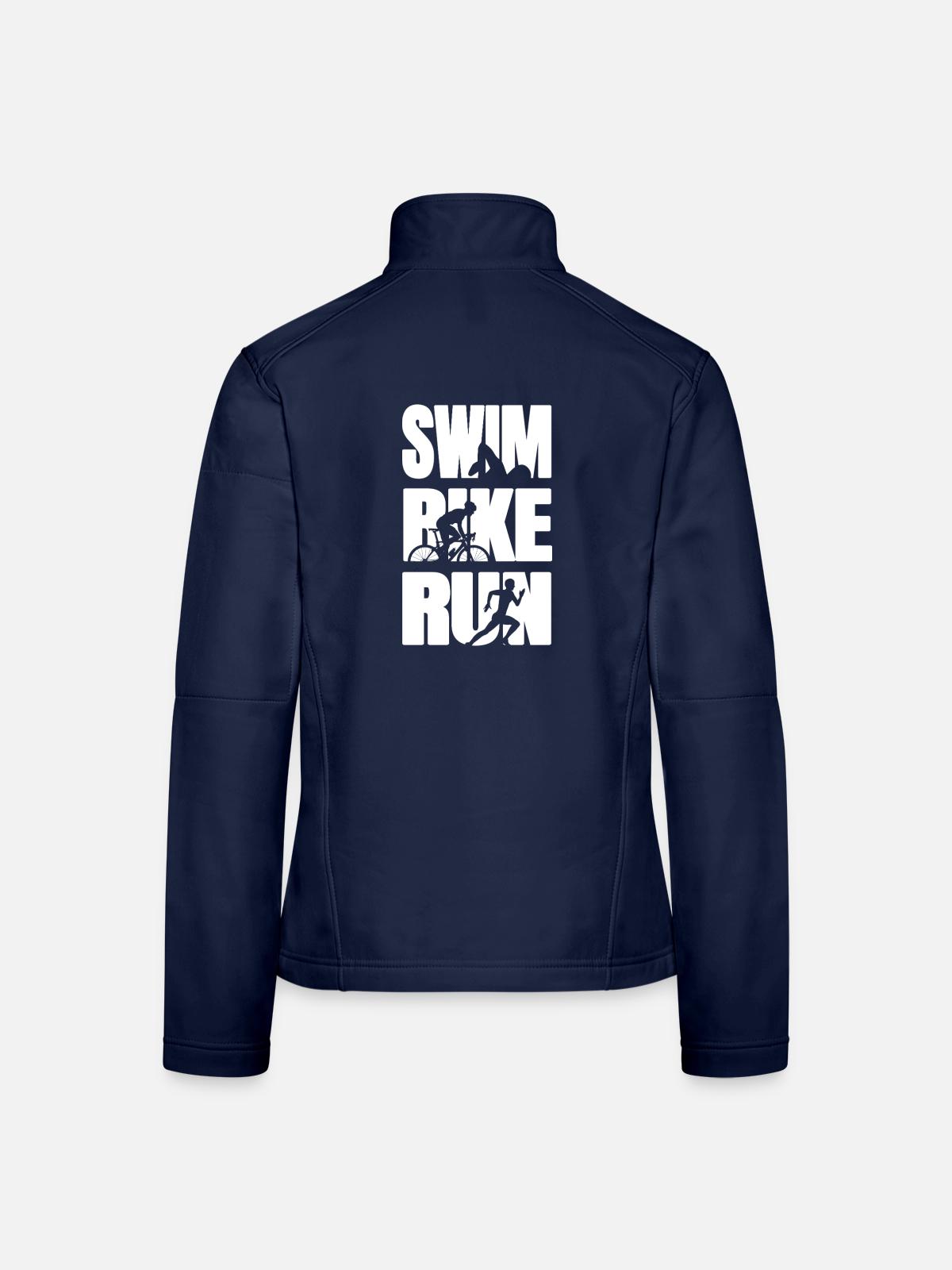 Triathlon Triathlet - Frauen Softshelljacke - Navy - Hinten