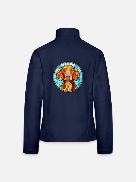 Drahthaarige Vizsla Hunderasse Buntglas Bunt - Frauen Softshelljacke - Navy