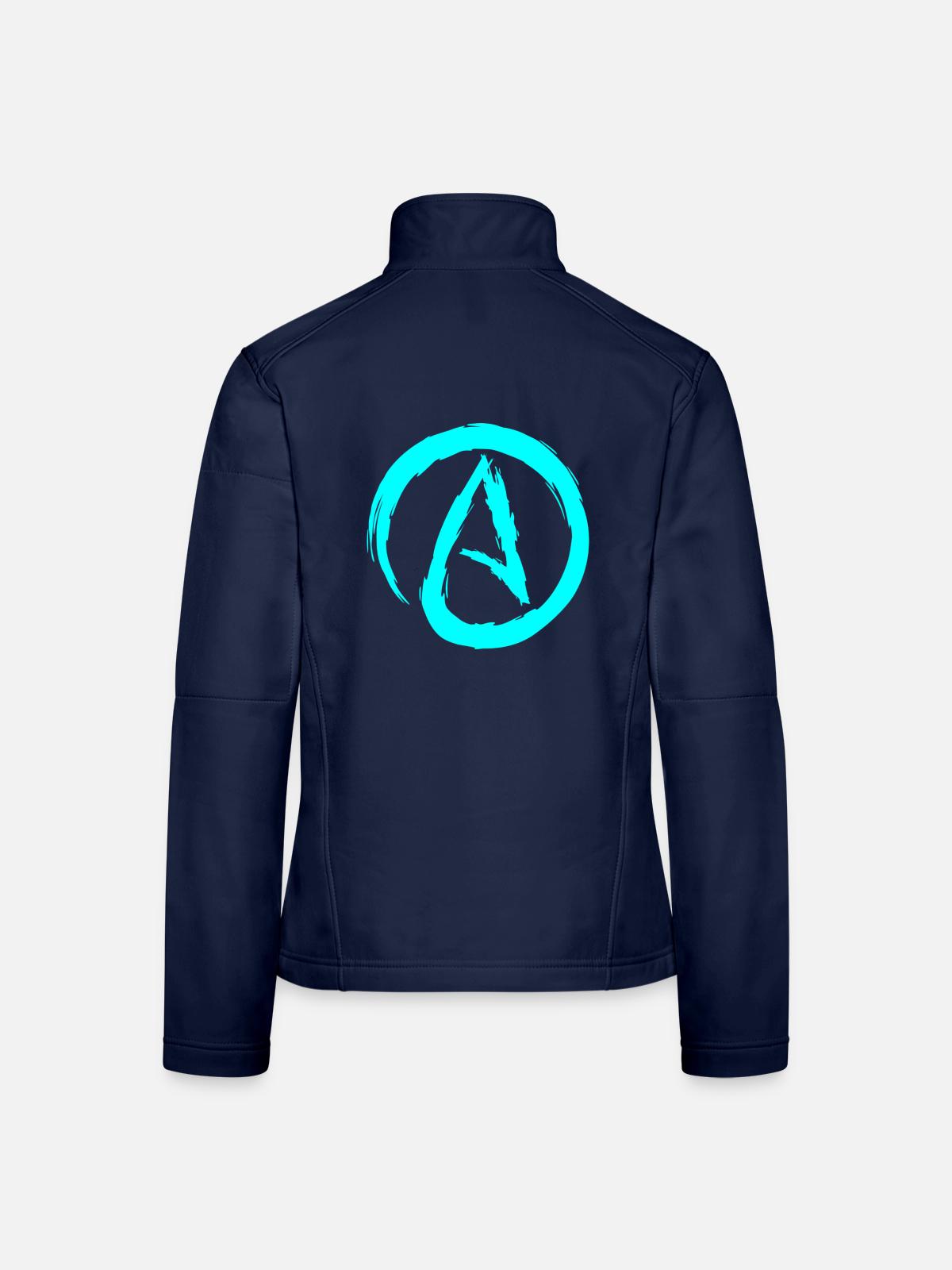 Atheismus Symbol Atheist - Frauen Softshelljacke - Navy - Hinten