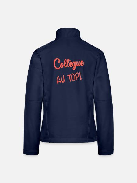 COLLEAGUE. START. EMPLOYMENT. HUMOR. MANAGER. CHIEF - Women's Softshell Jacket - navy - Back
