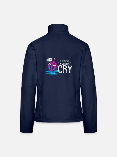 Schluchzende Zwiebel Hobbykoch - Frauen Softshelljacke - Navy - Hinten