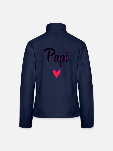 GRANDPA. DAD. FATHER'S DAY. HAPPY FATHER'S DAY - Women's Softshell Jacket - navy - Back