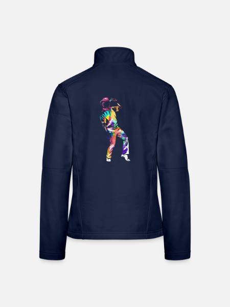 Schwungvoller Linientanz Countryabend - Frauen Softshelljacke - Navy - Hinten