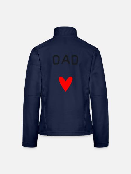 DAD. - DAD. VATERTAG. - Gute Nacht, Dad. - Frauen Softshelljacke - Navy - Hinten