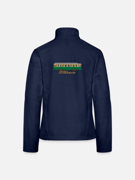 HELSINKI TRAM T-SHIRTS, HOODIES UND GIFTS - Frauen Softshelljacke - Navy - Hinten