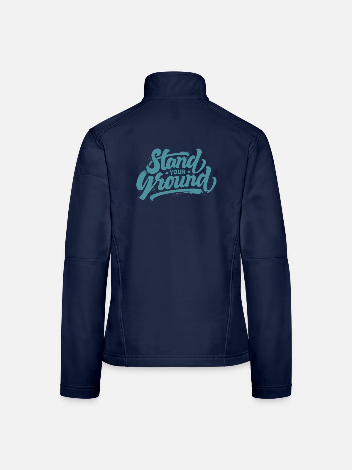 Stand your ground - Frauen Softshelljacke - Navy - Hinten