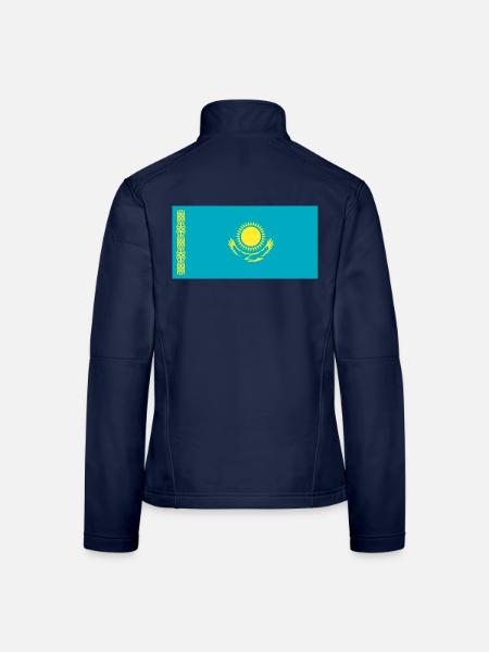 Kasachstan - Frauen Softshelljacke - Navy - Hinten