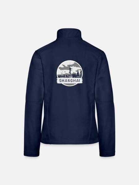 Shanghai City - Frauen Softshelljacke - Navy - Hinten
