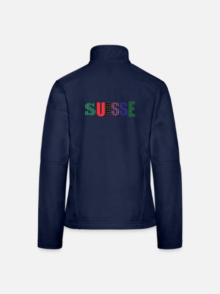 SUISSE. PAYS - Veste en tissu softshell Femme - bleu marine - Dos