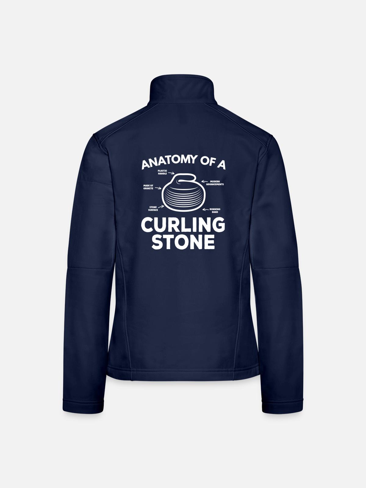 Curling Stein - Frauen Softshelljacke - Navy - Hinten
