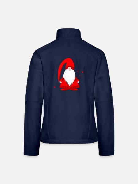 Wichtel wichteln Wichtelgeschenk Weihnachten Zwerg - Frauen Softshelljacke - Navy - Hinten