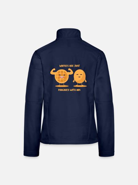 Kraftvolle Waffel Muskelvergleich - Frauen Softshelljacke - Navy - Hinten