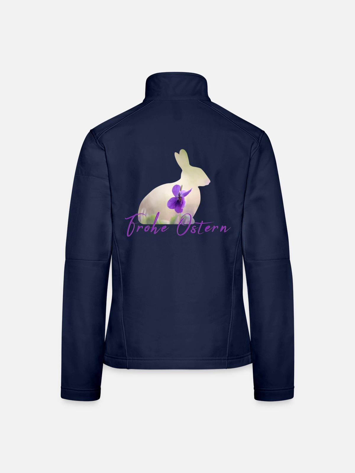 Ostern Frohe Ostern - Frauen Softshelljacke - Navy - Hinten