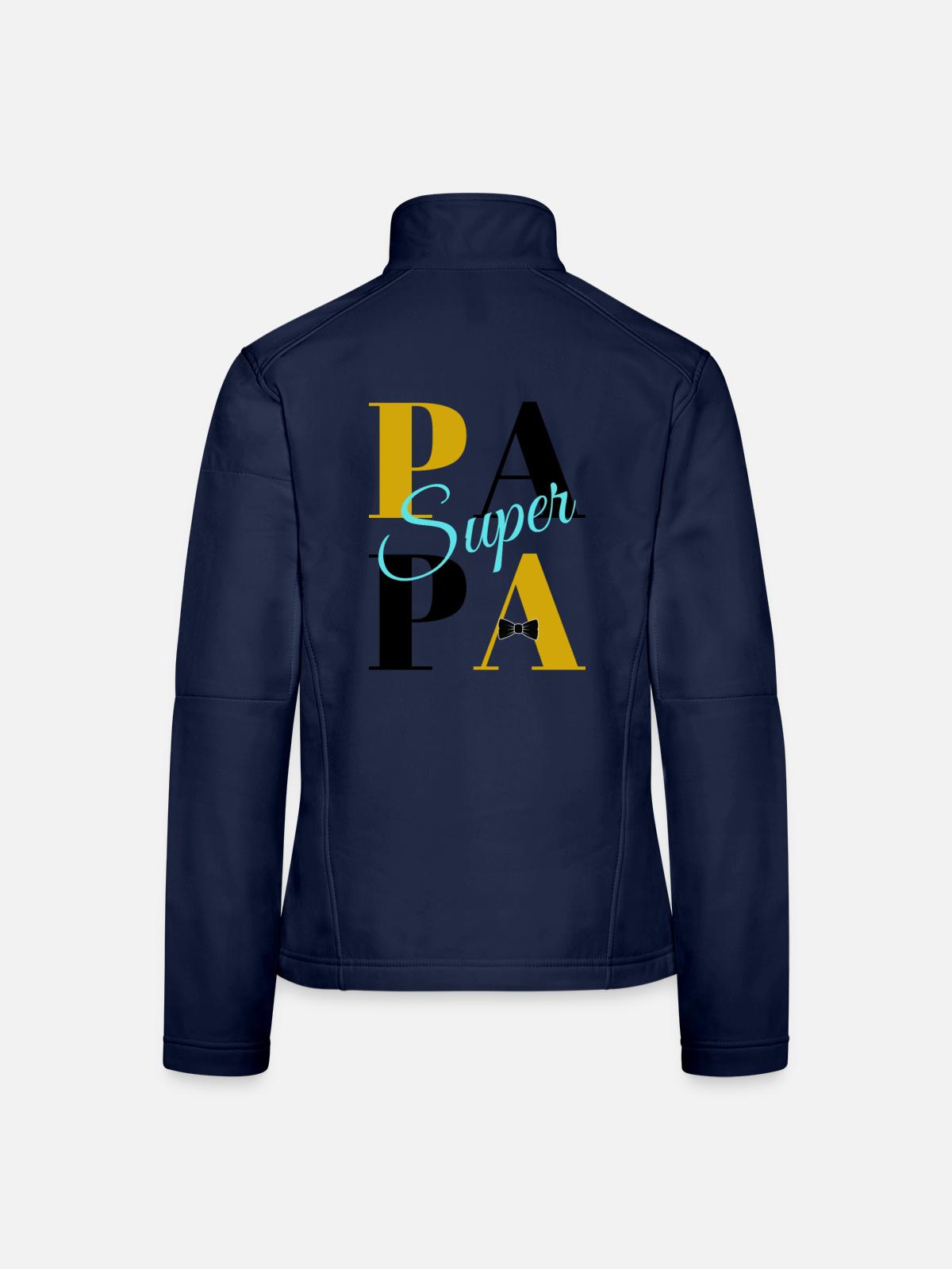 Super Papa - Frauen Softshelljacke - Navy - Hinten