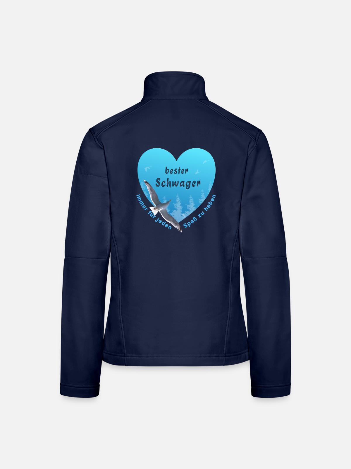 bester Schwager - Frauen Softshelljacke - Navy - Hinten
