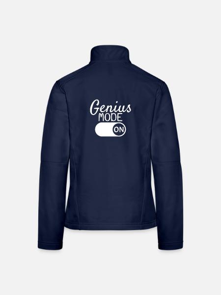 Genius Mode On Genie Besserwisser Geschenk - Frauen Softshelljacke - Navy - Hinten
