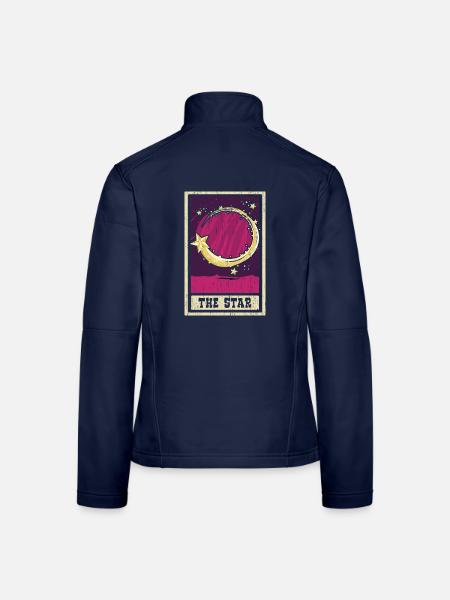 Der Stern Tarotkarte Schamane Wahrsagerei - Frauen Softshelljacke - Navy - Hinten