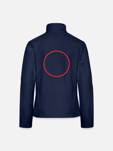 Kreis Ring Form Symbol Rot - Frauen Softshelljacke - Navy - Hinten