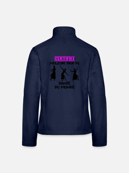 ZERTIFIZIERTER BESTER LEHRER - Frauen Softshelljacke - Navy - Hinten