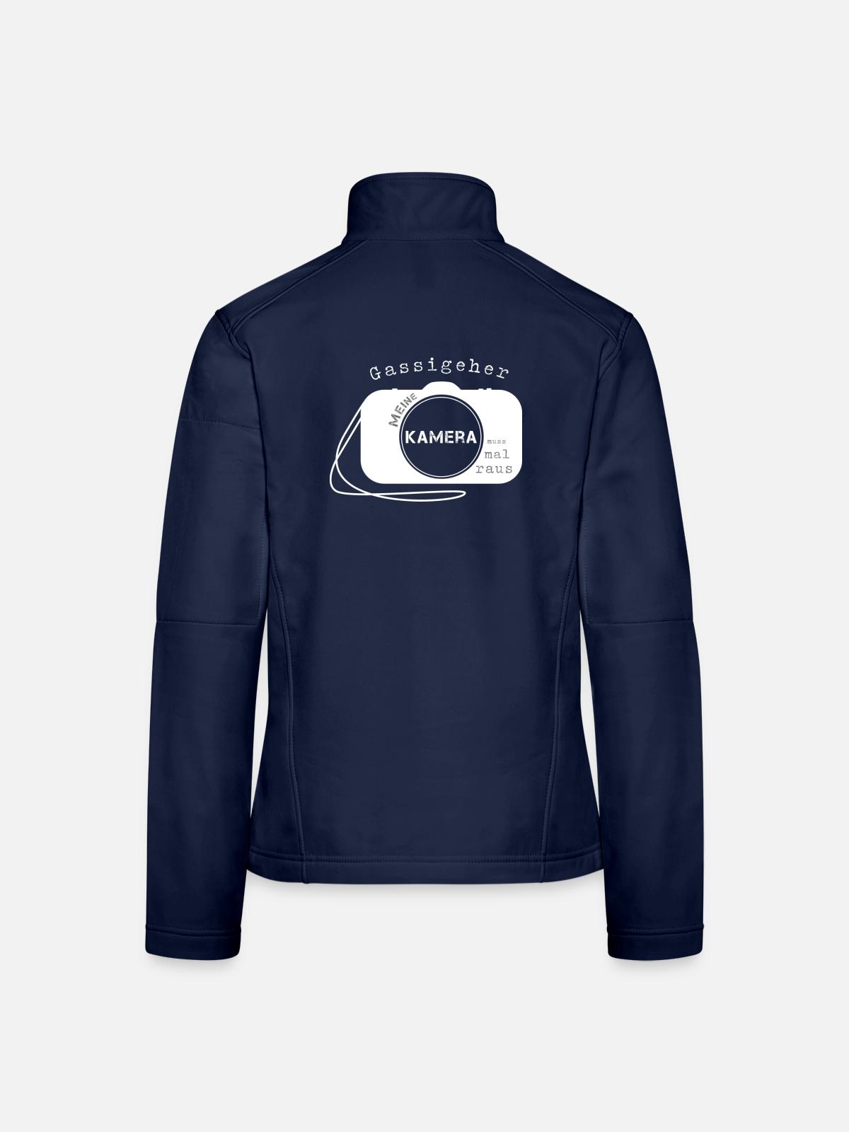 Fotograf fotografieren - Frauen Softshelljacke - Navy - Hinten