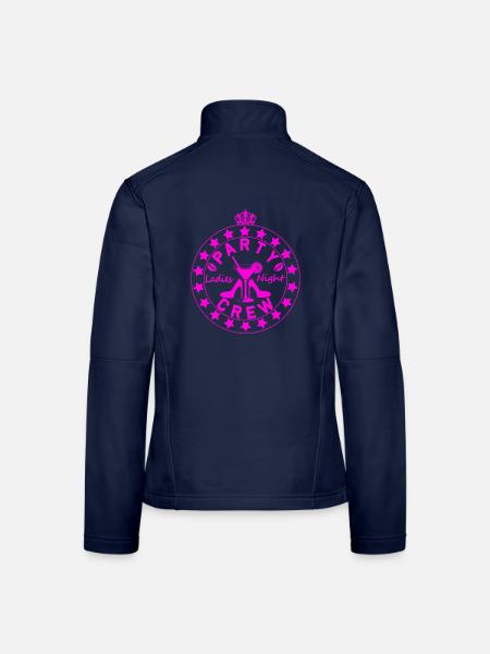 Ladies Night Party Crew Logo - Women's Softshell Jacket - navy - Back