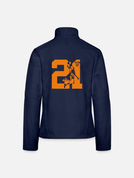 NUMBER 21 BASKETBALL 21ST BIRTHDAY - Women's Softshell Jacket - navy - Back