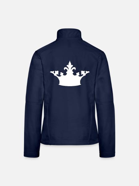 Elegante Kronenornamente - Vintage Silhouette - Frauen Softshelljacke - Navy