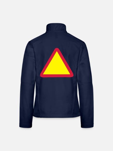 blanco schild - Frauen Softshelljacke - Navy - Hinten