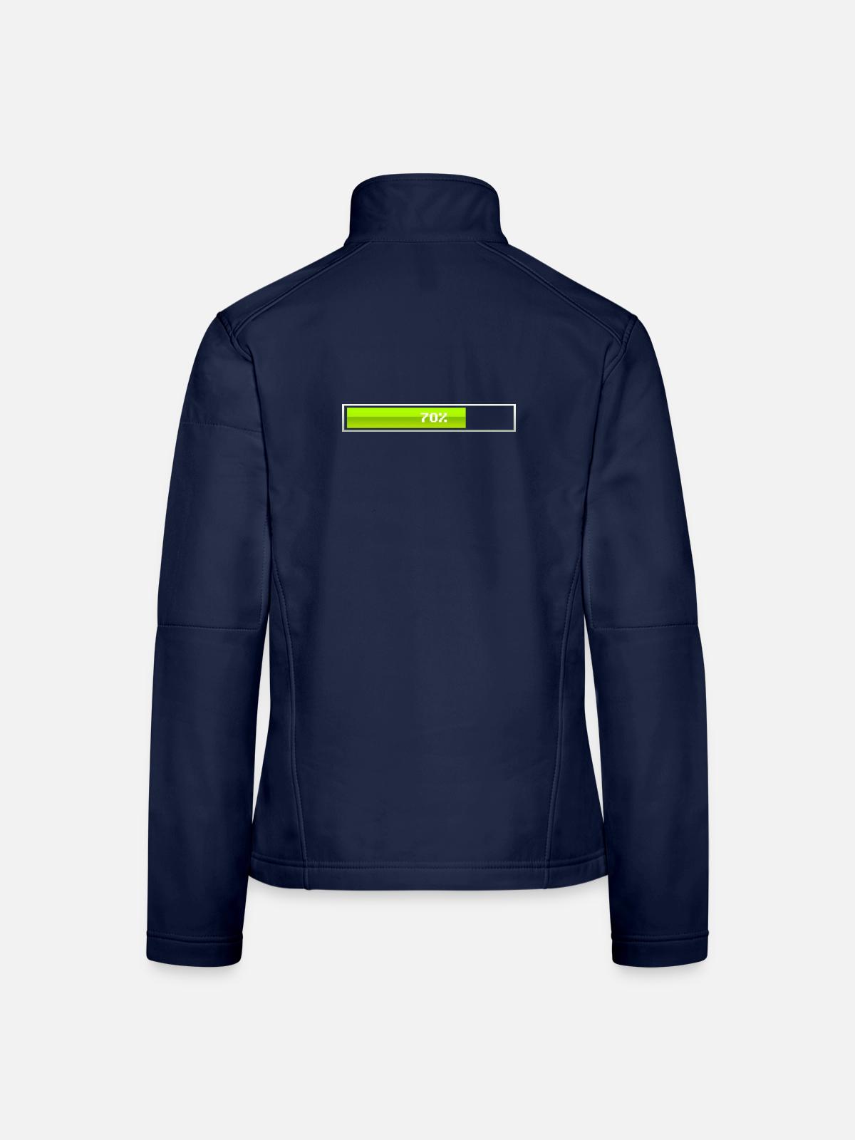 Ladebalken Lädt - Frauen Softshelljacke - Navy - Hinten