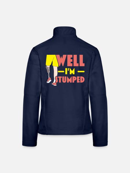 Ich bin ratlos Amputierte Amputierte Chirurgie - Frauen Softshelljacke - Navy - Hinten