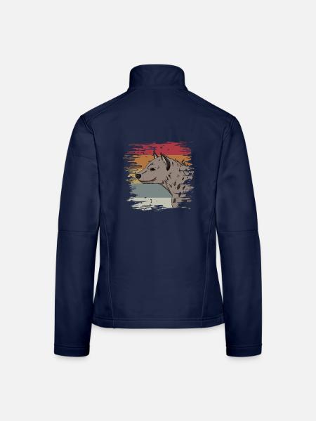 Hyäne - Frauen Softshelljacke - Navy - Hinten