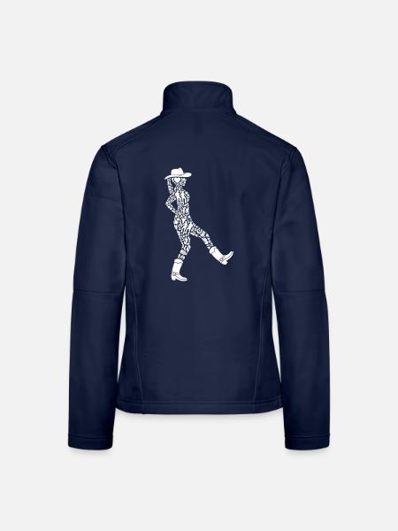 Line Dance Dancer Cowgirls Damen Linedance Mädchen - Frauen Softshelljacke - Navy
