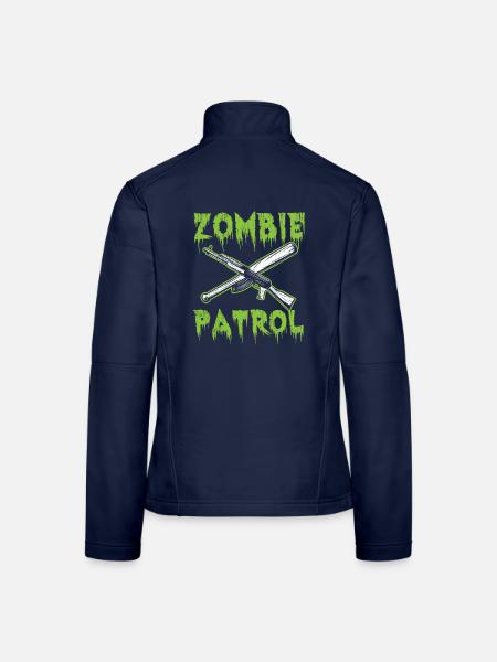 Zombie Patrolie - Frauen Softshelljacke - Navy - Hinten