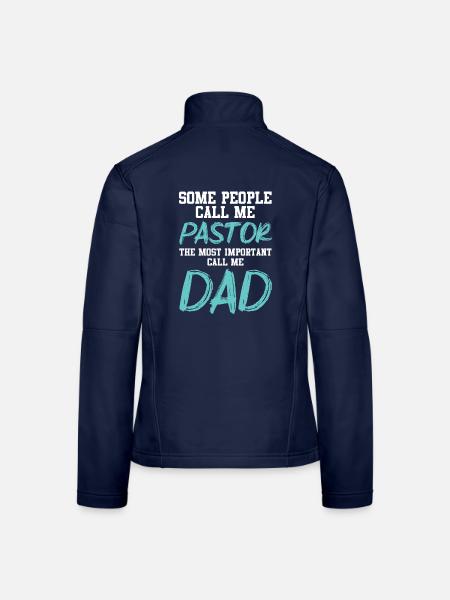 Manche Nennen Mich Pfarrer Die Wichtigen Papa - Frauen Softshelljacke - Navy - Hinten