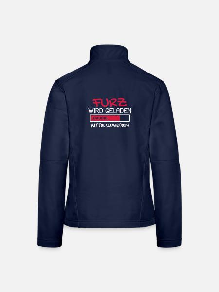 Furz wird geladen - Frauen Softshelljacke - Navy - Hinten